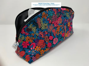 WASH BAGS  'MOON' BAGS - with water resistant lining - LIBERTY